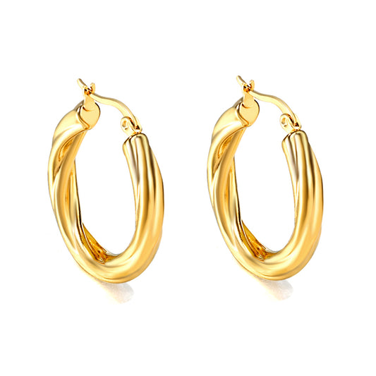 Wholesale Layered Gold Hoop Earrings for Jewelry Suppliers Stylish Design