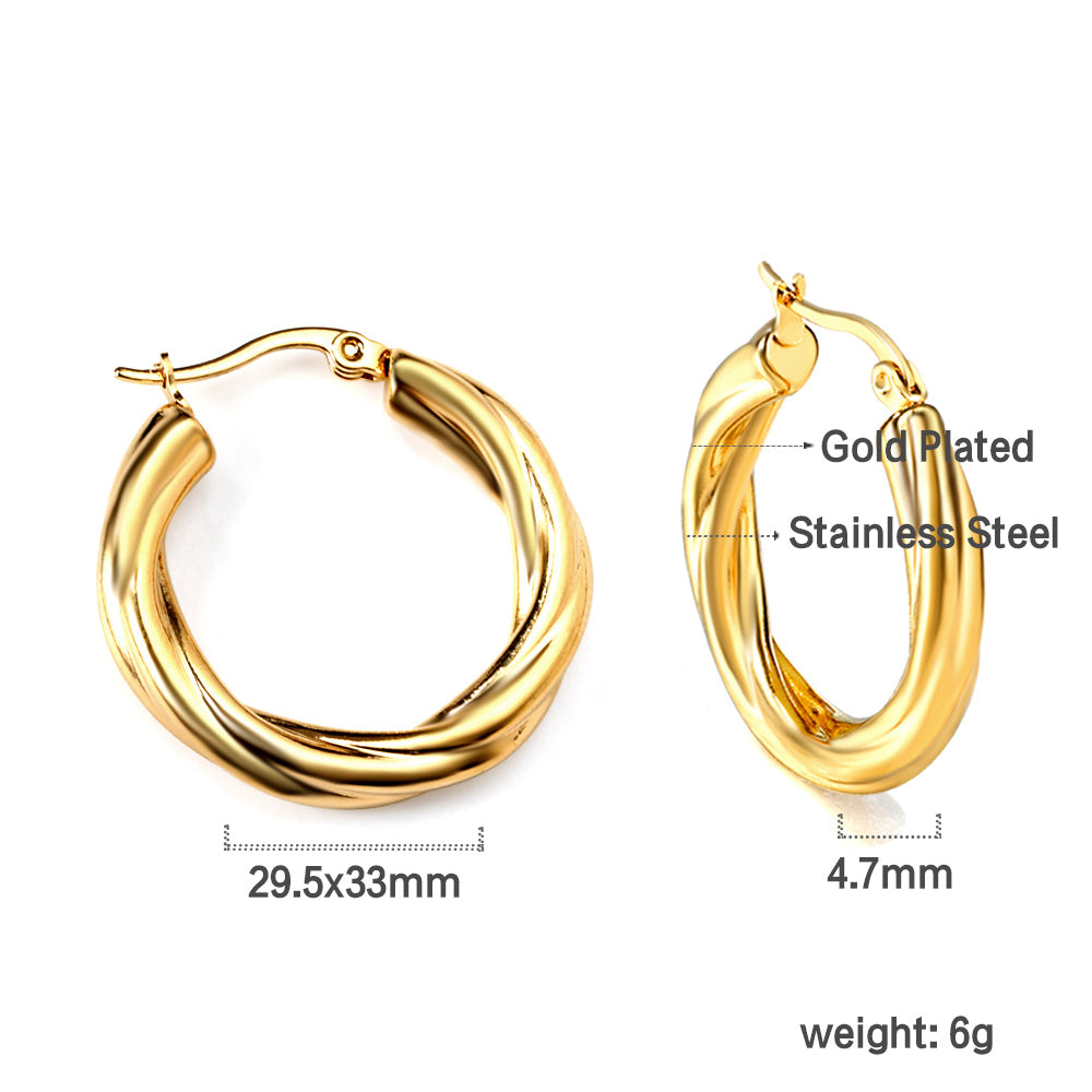 Wholesale Layered Gold Hoop Earrings for Jewelry Suppliers Stylish Design