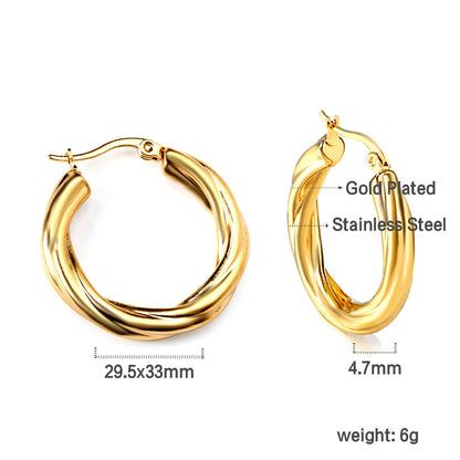 Wholesale Layered Gold Hoop Earrings for Jewelry Suppliers Stylish Design