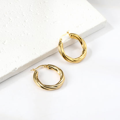 Wholesale Layered Gold Hoop Earrings for Jewelry Suppliers Stylish Design