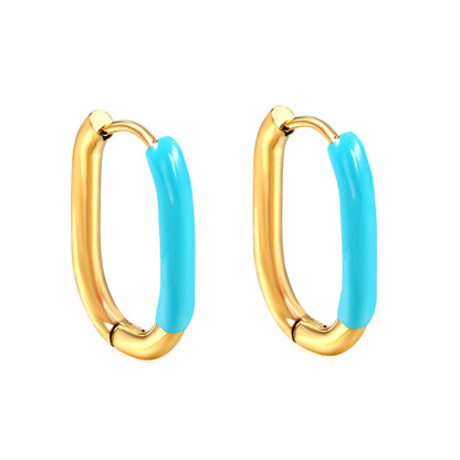 Wholesale Multicolor - Decorated Gold Hoop Earrings for Fashion Retailers