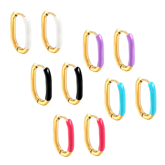 Wholesale Multicolor - Decorated Gold Hoop Earrings for Fashion Retailers