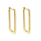 Wholesale Sleek Square - Shaped Gold Earrings for Trendy Jewelry Retailers