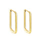 Wholesale Sleek Square - Shaped Gold Earrings for Trendy Jewelry Retailers