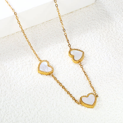 Bulk Gold Tone Heart Design Necklace Sweet Style