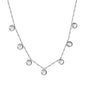 Wholesale Stainless Steel Inlaid Pearl & Green CZ Necklace Cute Style