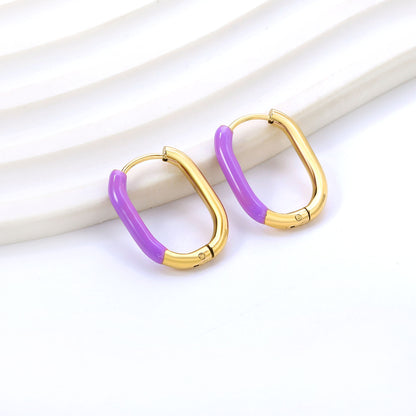 Wholesale Multicolor - Decorated Gold Hoop Earrings for Fashion Retailers