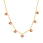Wholesale Stainless Steel Red CZ Necklace New Style