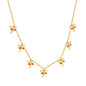 Wholesale Gold Tone Small Flower Decor Necklace Delicate Bloom