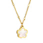 Wholesale Stainless Steel Five - petal Flower Pendant Necklace Elegant Style