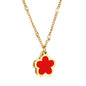 Wholesale Stainless Steel Five - petal Flower Pendant Necklace Elegant Style