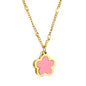 Wholesale Stainless Steel Five - petal Flower Pendant Necklace Elegant Style