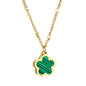 Wholesale Stainless Steel Five - petal Flower Pendant Necklace Elegant Style
