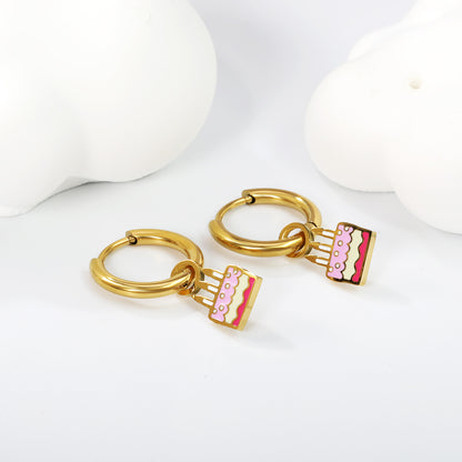 Wholesale Cake Charm Earrings Sugary Delight