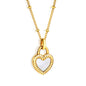 Wholesale Gold Tone White+Black / Red+Black / Green Heart Pendant Necklace Passionate Charm