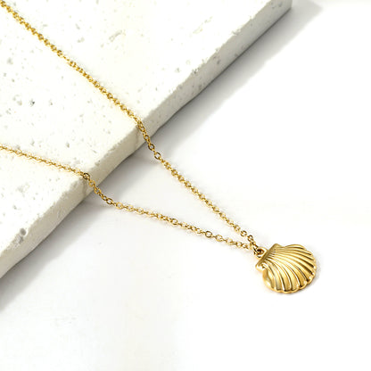Wholesale Stainless Steel Shell Pendant Necklace