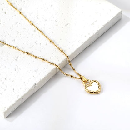 Wholesale Gold Tone White+Black / Red+Black / Green Heart Pendant Necklace Passionate Charm