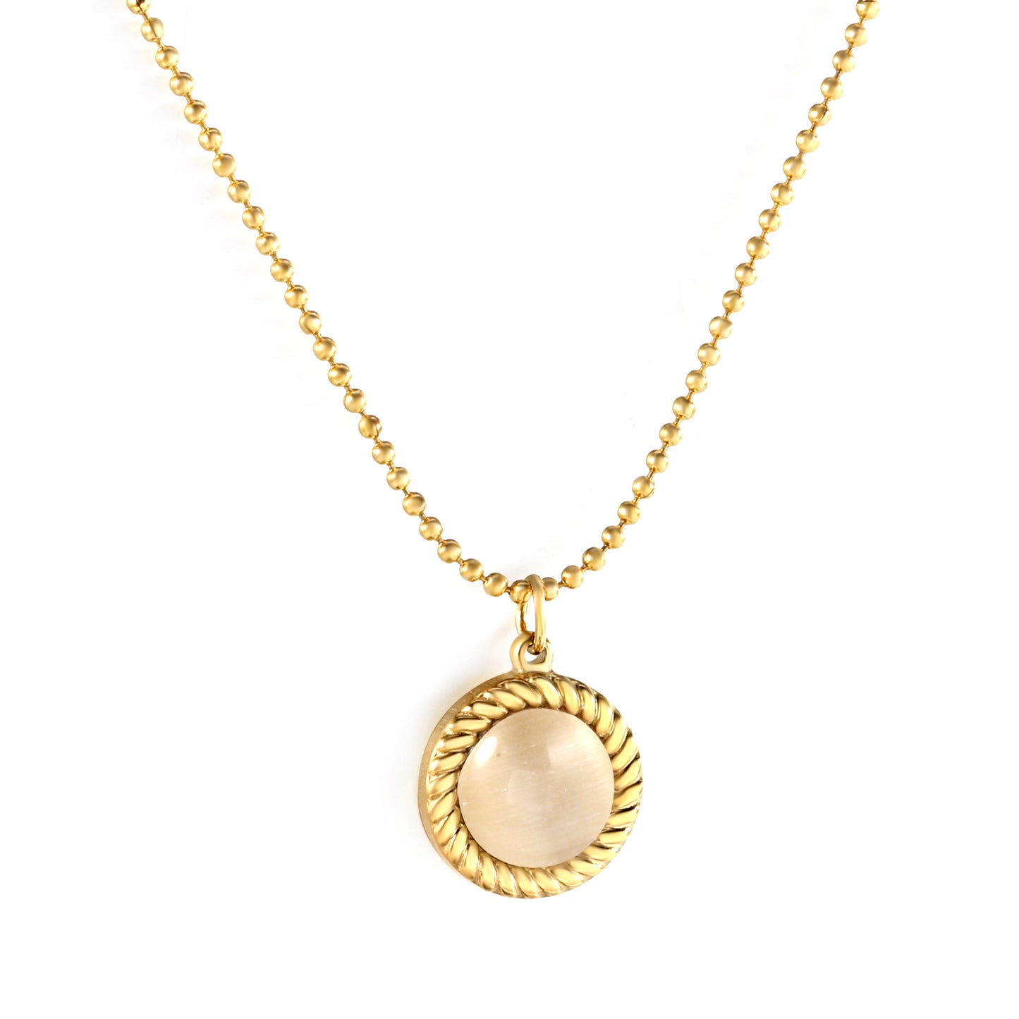Wholesale Gold Tone Pearl Gem Pendant Necklace Elegant Simplicity