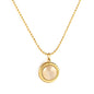 Wholesale Gold Tone Pearl Gem Pendant Necklace Elegant Simplicity
