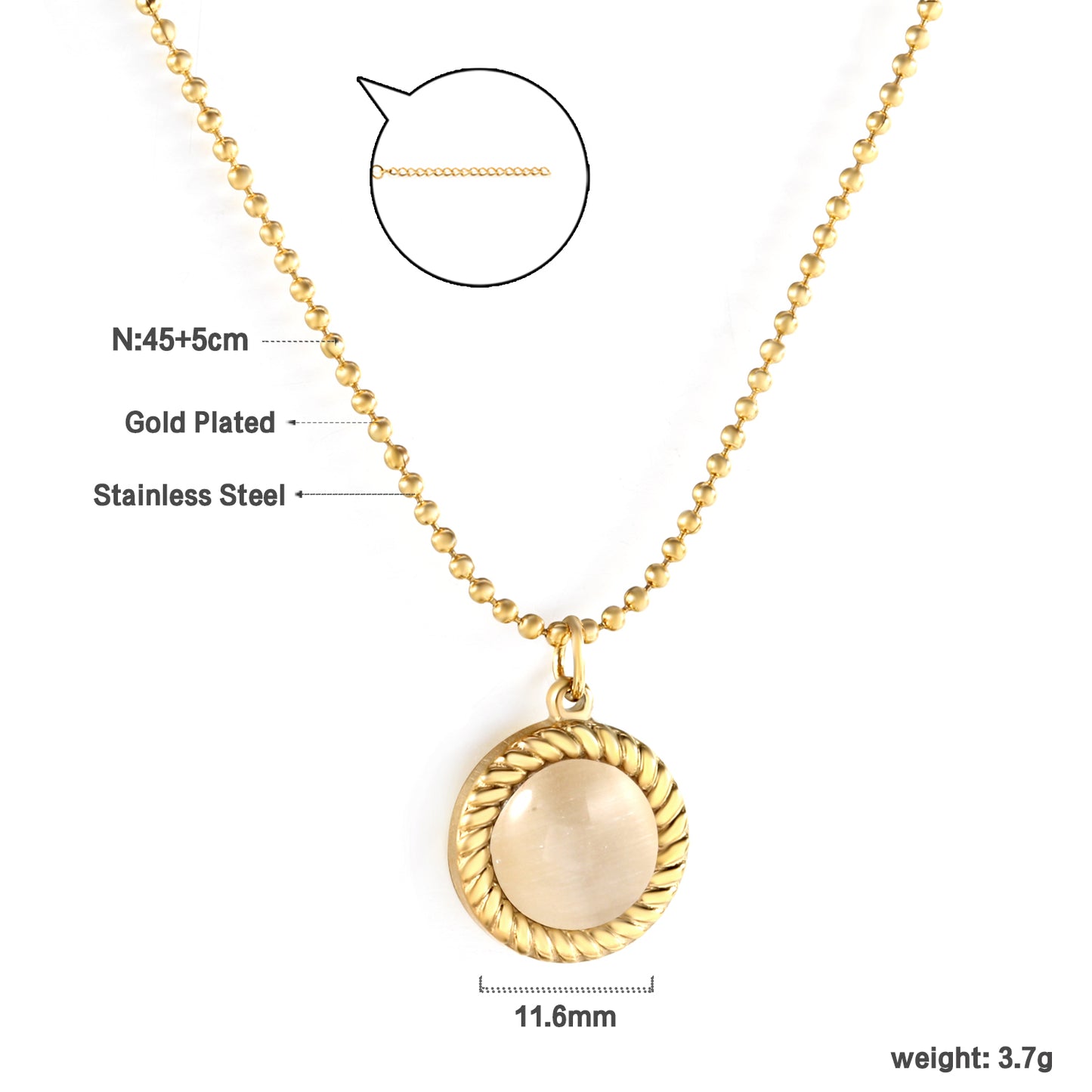 Wholesale Gold Tone Pearl Gem Pendant Necklace Elegant Simplicity