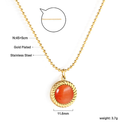 Wholesale Gold Tone Pearl Gem Pendant Necklace Elegant Simplicity