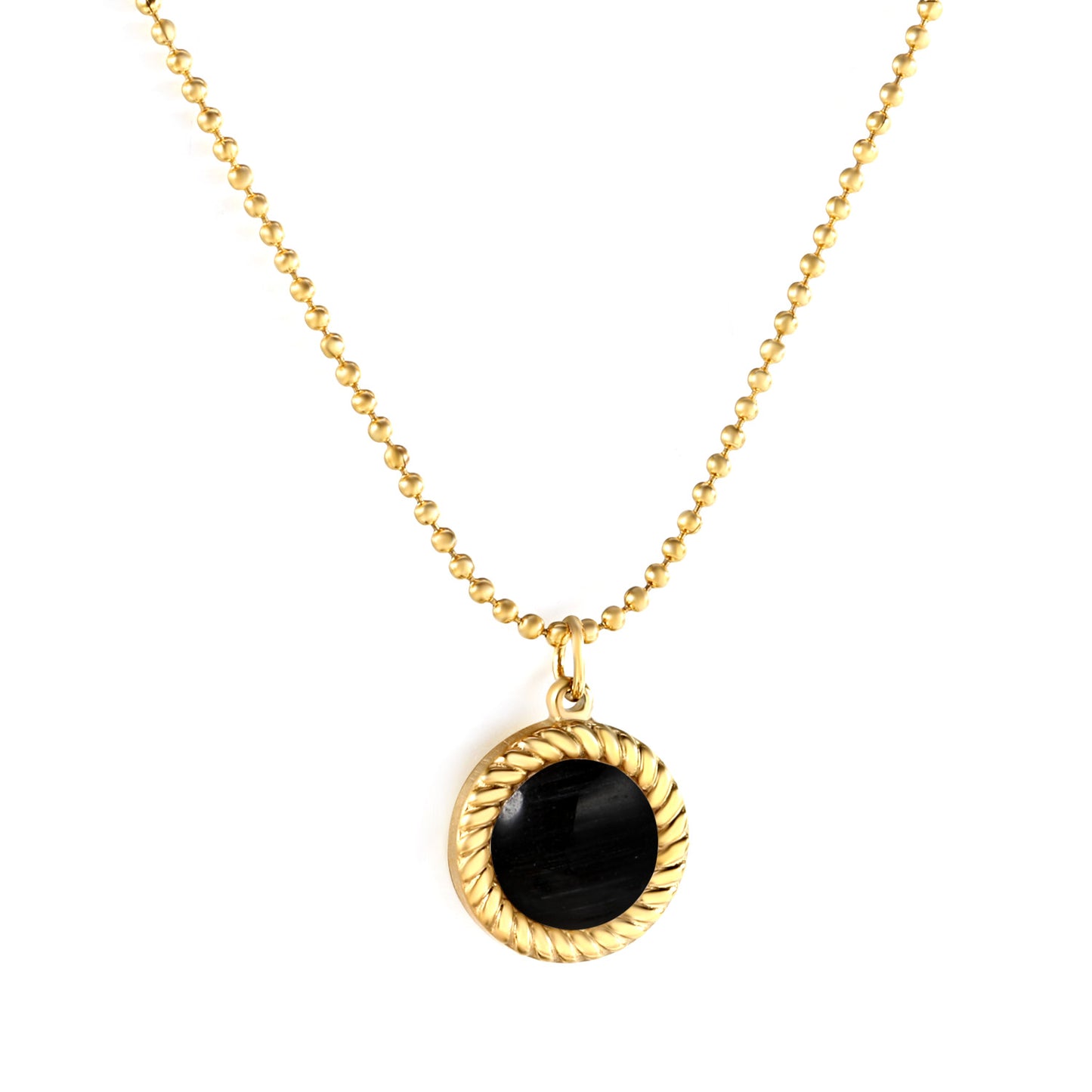 Wholesale Gold Tone Pearl Gem Pendant Necklace Elegant Simplicity
