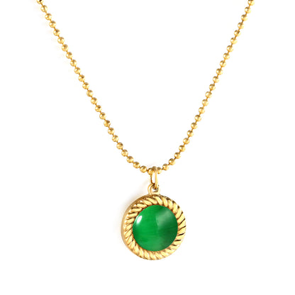 Wholesale Gold Tone Pearl Gem Pendant Necklace Elegant Simplicity