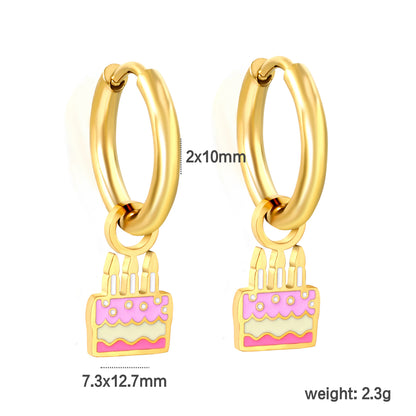 Wholesale Cake Charm Earrings Sugary Delight