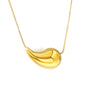 Wholesale Gold Tone Streamlined Pendant Necklace Modern Sophistication