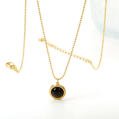 Wholesale Gold Tone Pearl Gem Pendant Necklace Elegant Simplicity