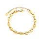 Wholesale Waterproof PVD Gold Niche Pig Nose Link Bracelet