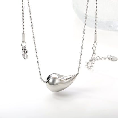 Wholesale Gold Tone Streamlined Pendant Necklace Modern Sophistication