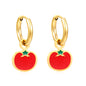 Bulk 18K Gold Tomato - design Hoop Earrings SGS Certified