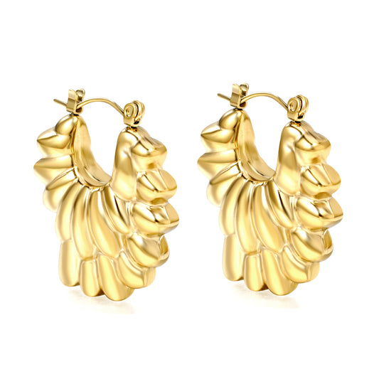 Wholesale Square Gold Earrings with Diamond Embellishments for Jewelry Retailers
