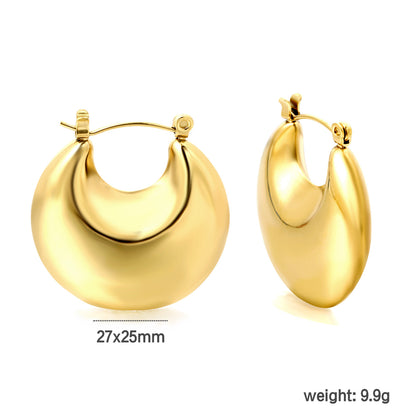 Wholesale Hollow - Patterned Gold U - shaped Earrings for Accessory Vendors