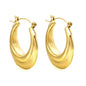 Wholesale Cool Black - Textured Gold Hoop Earrings for Retailers