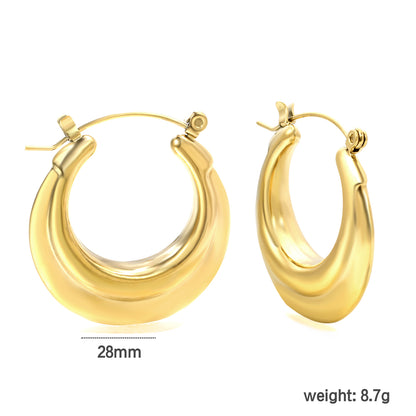 Wholesale Cool Black - Textured Gold Hoop Earrings for Retailers