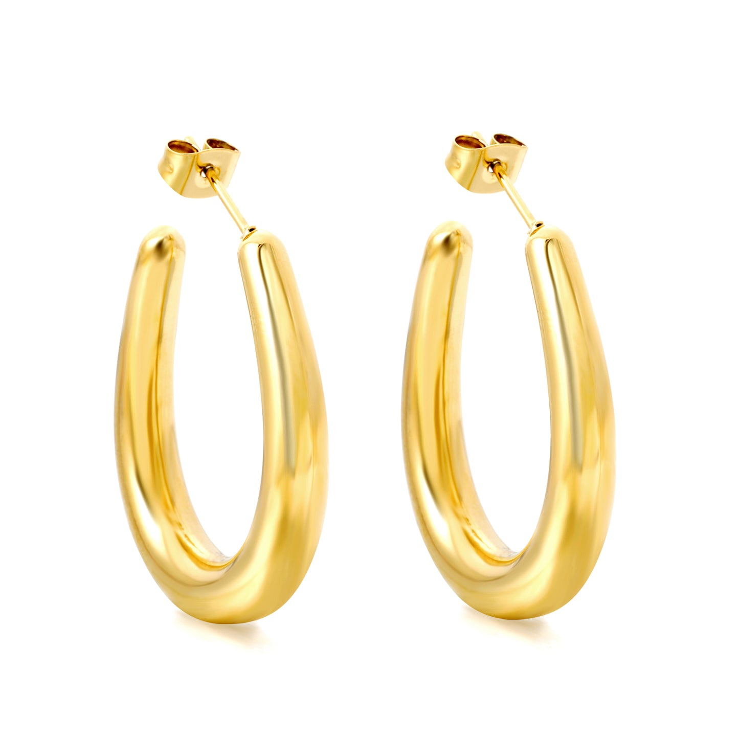 Wholesale Large - sized U - shaped Gold Earrings for Jewelry Suppliers