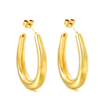 Wholesale Large - sized U - shaped Gold Earrings for Jewelry Suppliers