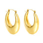 Wholesale 18k gold-plated hollow crescent earrings