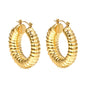 Wholesale Multi - textured Gold C - shaped Earrings for Fashion Wholesalers