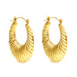 Wholesale Fan - pattern Gold Hoop Earrings for Fashion Distributors
