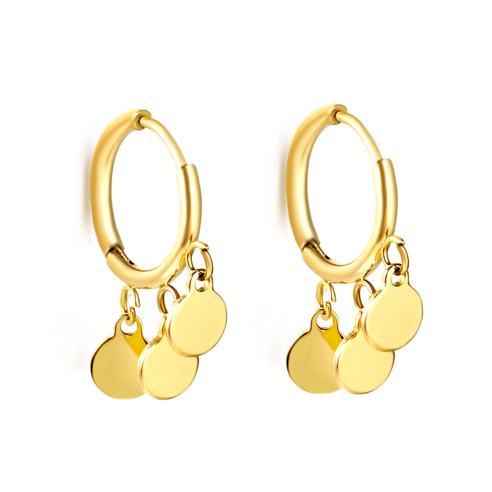 Wholesale 18K Gold Dual - Tone Hoop Earrings