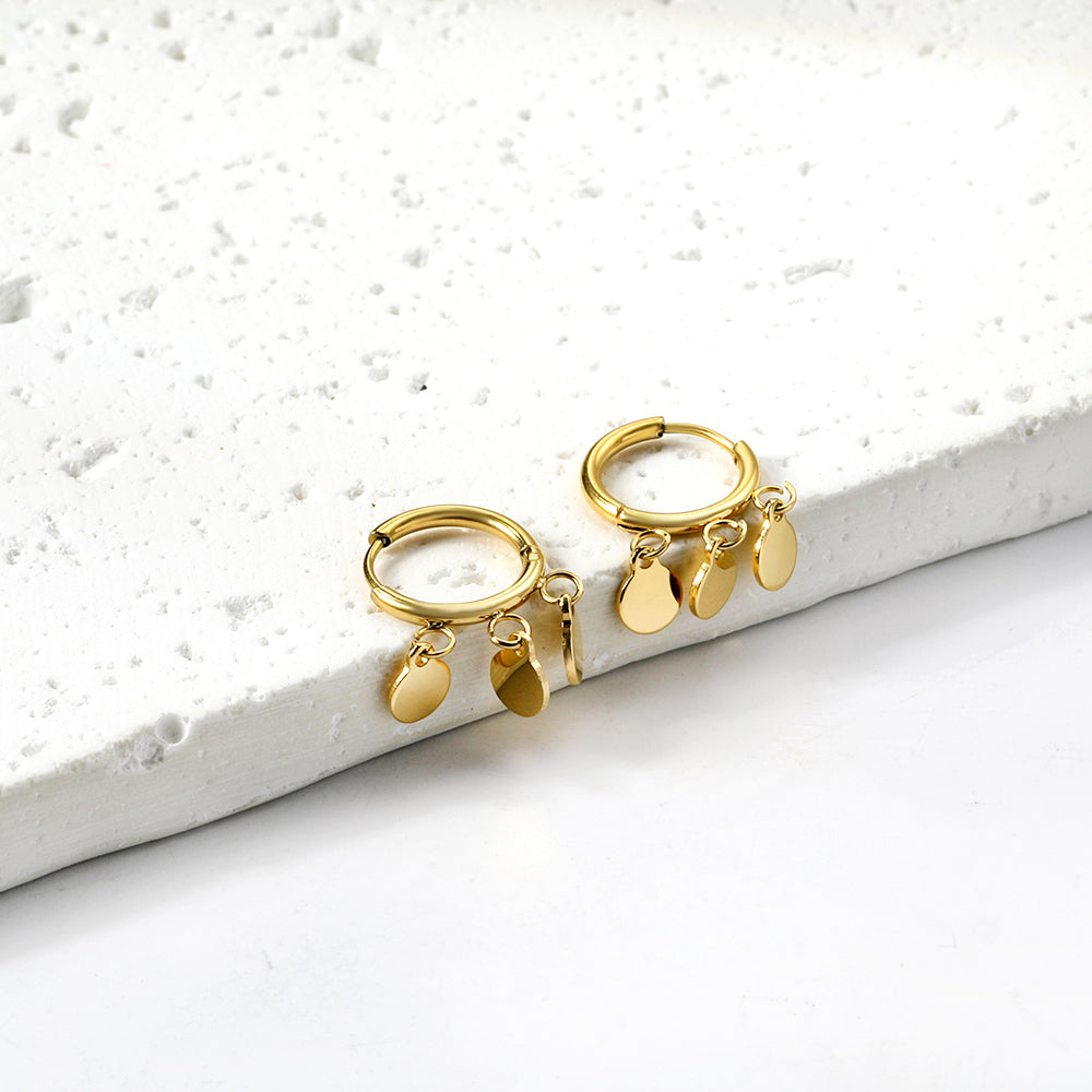Wholesale 18K Gold Dual - Tone Hoop Earrings