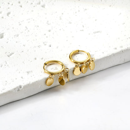 Wholesale 18K Gold Dual - Tone Hoop Earrings