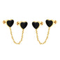 Jewelry suppliers of gold heart black & red & pink oil drops & cross chain