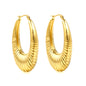 Wholesale Polished Curved Gold Hoop Earrings for Fashion Distributors