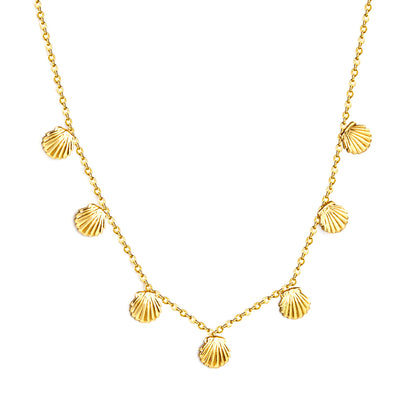 Wholesale Stainless Steel Gold - toned Small Decor Necklace Delicate Beachy Style