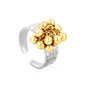 Wholesale Waterproof PVD Gold French Tassel Bead Open Ring 9.4mm