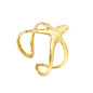 Wholesale Starfish-Inspired Wrapped 18K Gold Stainless Steel Ring